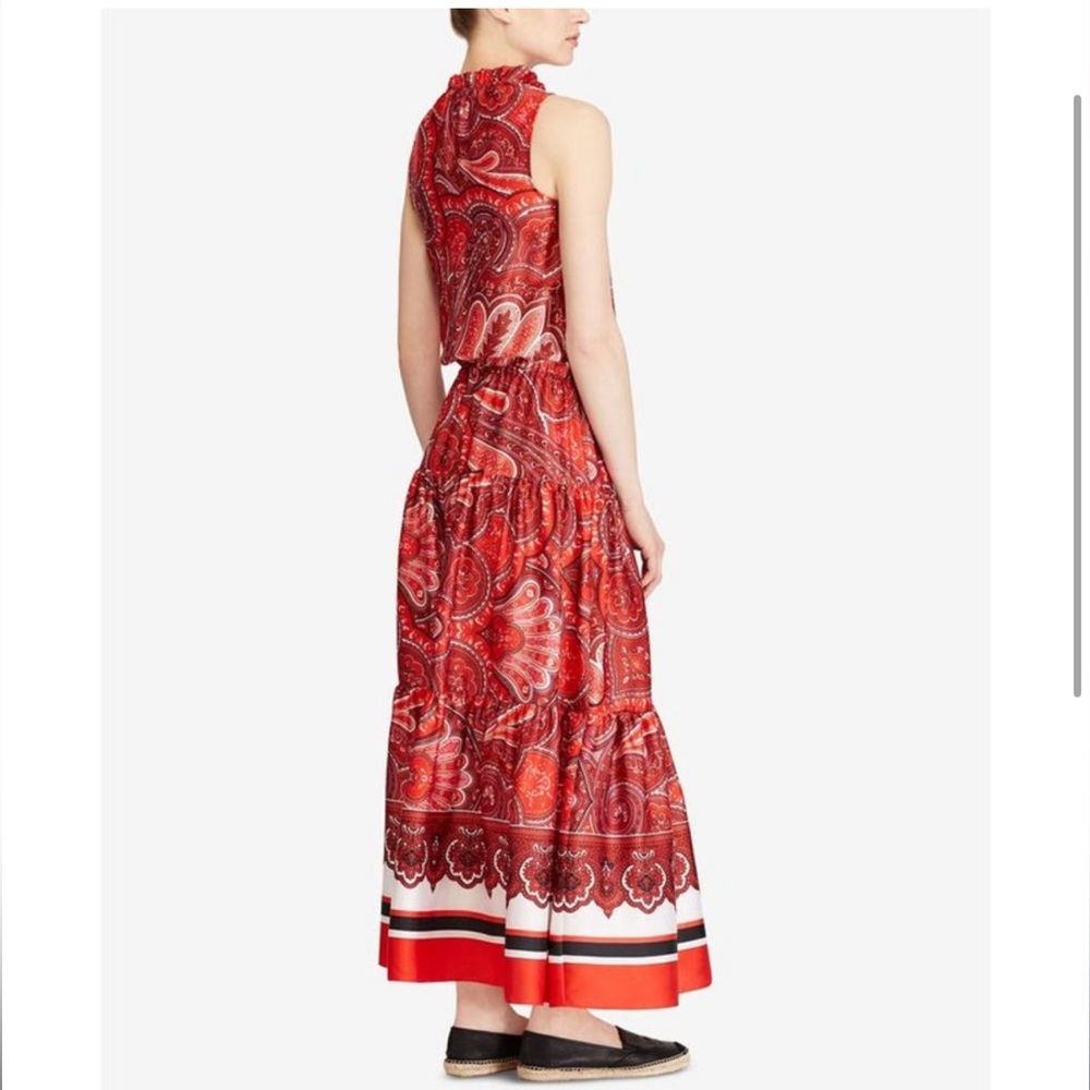 Ralph Lauren NWTs Red Paisley Maxi Dress. 👗 ❤️ - Picture 3 of 9